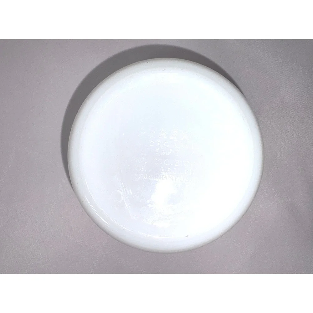 VTG PYREX White Opal Glass Bowl w/ Blue Floral 